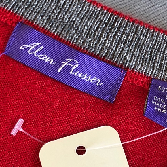 Alan Flusser Men's Sweater Sleeveless V-Neck Merino Wool XL NWT - Picture 5 of 12